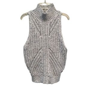 Anthropologie Gray/Blue Turtleneck Sweater
